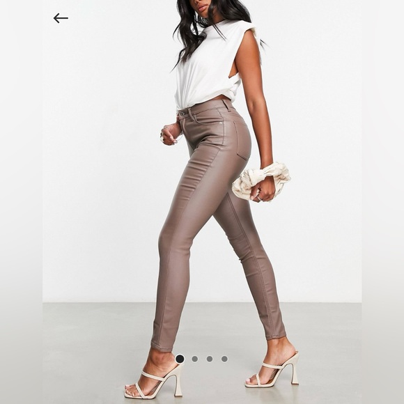 Ultimate skinny jeans in coated taupe - Picture 4 of 4